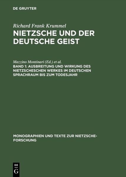 Produktbild: Nietzsche und der deutsche Geist 1
