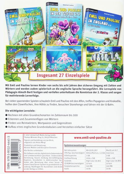 Emil und Pauline 3 in 1 Bundle - Deutsch und Mathe für die 2. Klasse (PC+Mac)