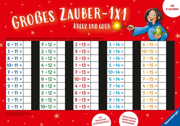Produktbild: Ravensburger Zaubertafel - Gro&szlig;es Zauber-1x1: Kreuz und quer
