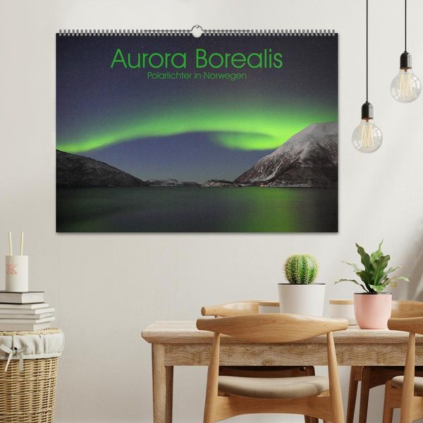Produktbild: Aurora Borealis: Polarlichter in Norwegen (Wandkalender 2026 DIN A2 quer), CALVENDO Monatskalender