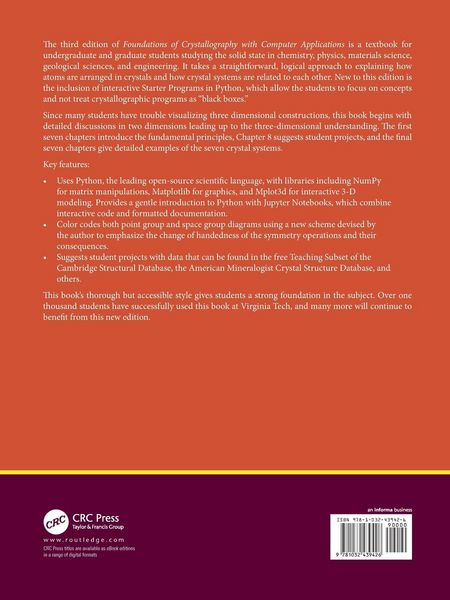 Produktbild: Foundations of Crystallography with Computer Applications