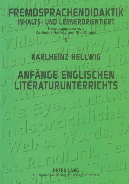 Produktbild: Anf&auml;nge englischen Literaturunterrichts
