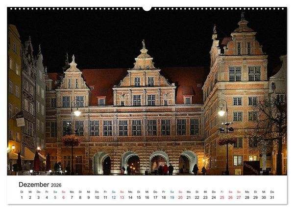 Produktbild: Das alte Danzig - Ein Stadtbummel am Abend (Wandkalender 2026 DIN A2 quer), CALVENDO Monatskalender