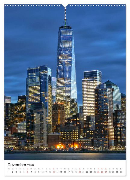 Produktbild: New Yorks architektonische Highlights (Wandkalender 2026 DIN A2 hoch), CALVENDO Monatskalender