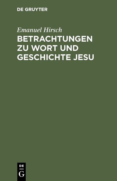 Produktbild: Betrachtungen zu Wort und Geschichte Jesu