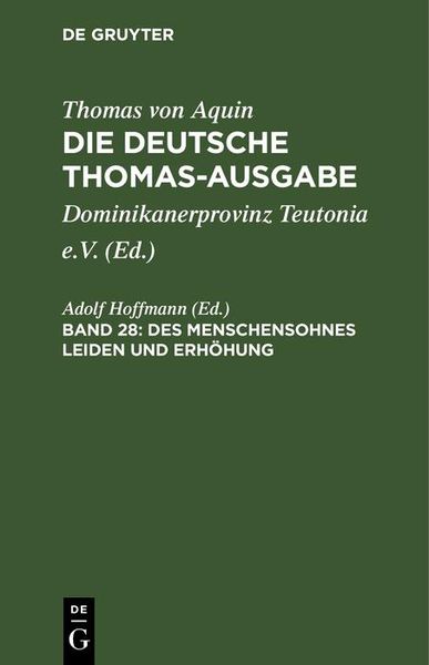 Produktbild: Des Menschensohnes Leiden und Erh&ouml;hung