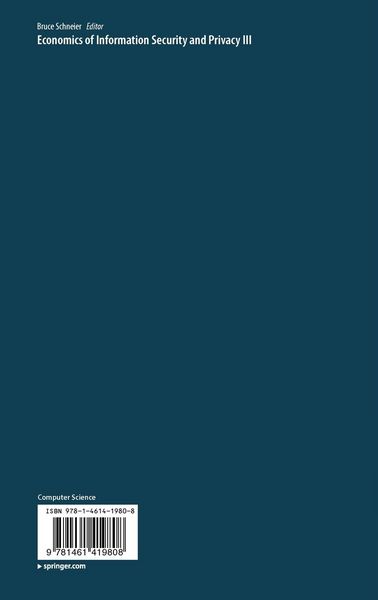 Produktbild: Economics of Information Security and Privacy III