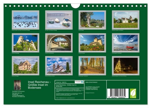 Produktbild: Insel Reichenau - Gr&ouml;&szlig;te Insel im Bodensee (Wandkalender 2026 DIN A4 quer), CALVENDO Monatskalender