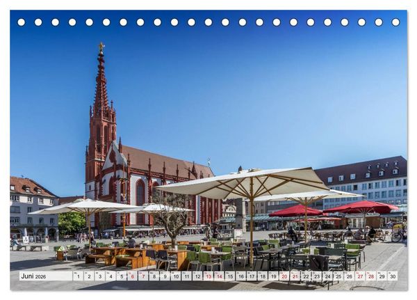 Produktbild: W&Uuml;RZBURG Historisches Stadtherz (Tischkalender 2026 DIN A5 quer), CALVENDO Monatskalender