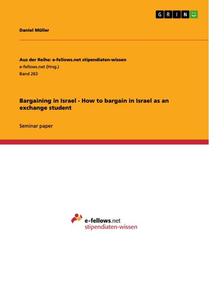 Produktbild: Bargaining in Israel - How to bargain in Israel as an exchange student
