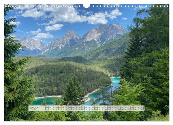 Produktbild: Alpenauszeit - Traumhafte Bergmomente am Wasser (Wandkalender 2026 DIN A3 quer), CALVENDO Monatskalender