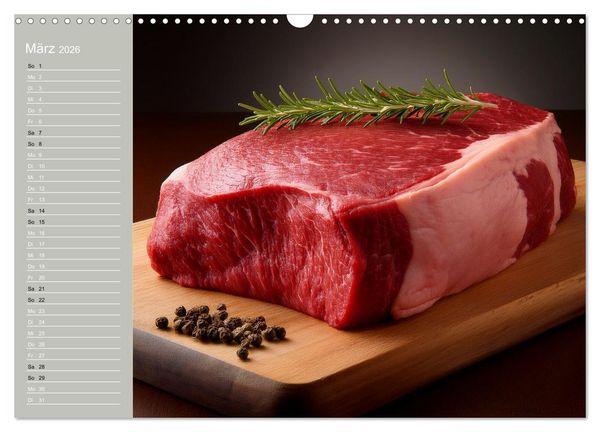 Produktbild: Der Grillkalender f&uuml;r echte M&auml;nner (Wandkalender 2026 DIN A3 quer), CALVENDO Monatskalender
