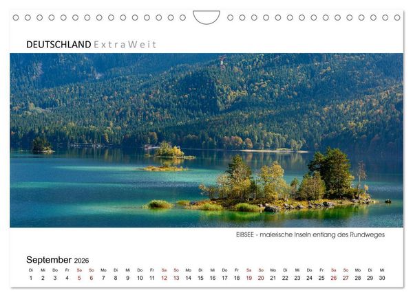 Produktbild: Wei&szlig;blaue Impressionen vom Eibsee (Wandkalender 2026 DIN A4 quer), CALVENDO Monatskalender