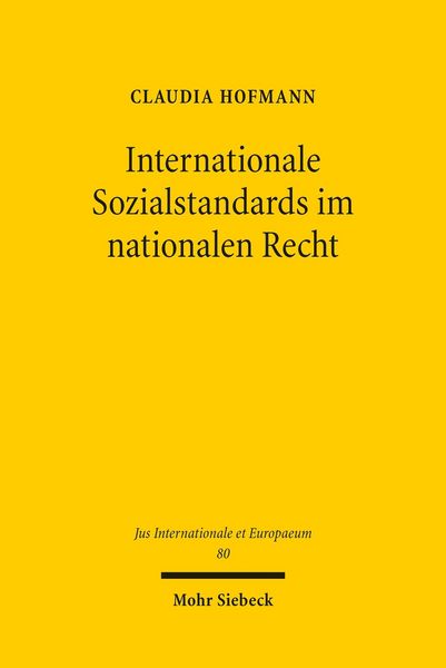 Produktbild: Internationale Sozialstandards im nationalen Recht
