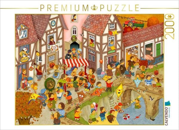 CALVENDO Puzzle Mein Dorf im Herbst | 2000 Teile Lege-Größe 90x67cm Foto-Puzzle für glückliche Stunden