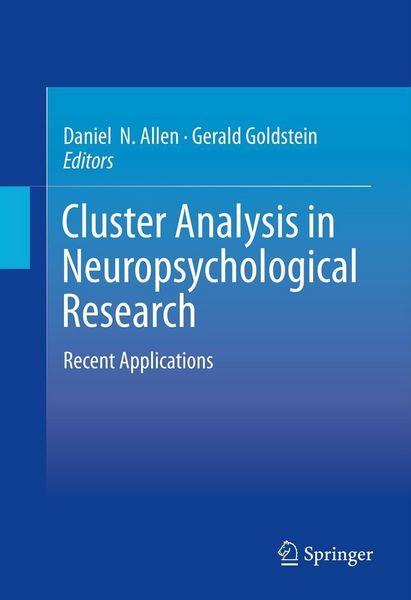 Produktbild: Cluster Analysis in Neuropsychological Research