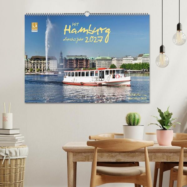 Produktbild: Mit Hamburg durchs Jahr 2027 (Wandkalender 2027 DIN A2 quer), CALVENDO Monatskalender
