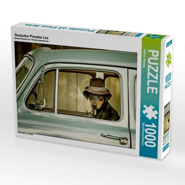 CALVENDO Puzzle Deutscher Pinscher Leo | 1000 Teile Lege-Größe 64 × 48 cm Foto-Puzzle für glückliche Stunden