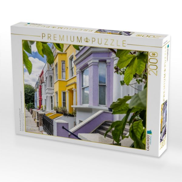 Produktbild: CALVENDO Puzzle Bunte Hausfassaden mit Stil Notting Hill | 2000 Teile Lege-Gr&ouml;&szlig;e 90x67cm Foto-Puzzle f&uuml;r gl&uuml;ckliche Stunden