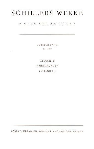 Produktbild: Schillers Werke. Nationalausgabe