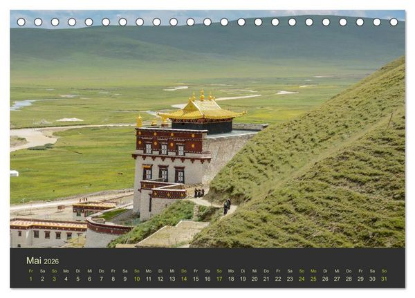Produktbild: Kham - Tibets abgelegenes Hochland (Tischkalender 2026 DIN A5 quer), CALVENDO Monatskalender