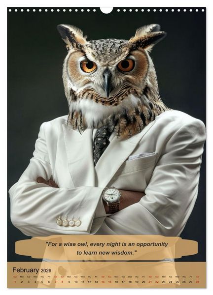 Produktbild: Funny manager wisdom from animals (Wall Calendar 2026 DIN A3 portrait), CALVENDO 12 Month Wall Calendar
