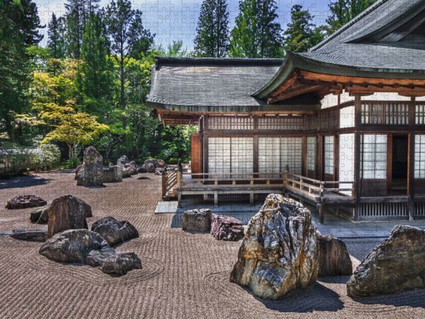 Produktbild: CALVENDO Puzzle Zengarten, Kongobuji | 1000 Teile Lege-Gr&ouml;&szlig;e 64x48cm Foto-Puzzle f&uuml;r gl&uuml;ckliche Stunden