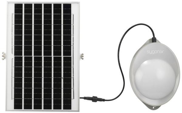Produktbild: Sygonix SY-5596934 Solar-Außenwandleuchte mit Bewegungsmelder LED 10W Grau