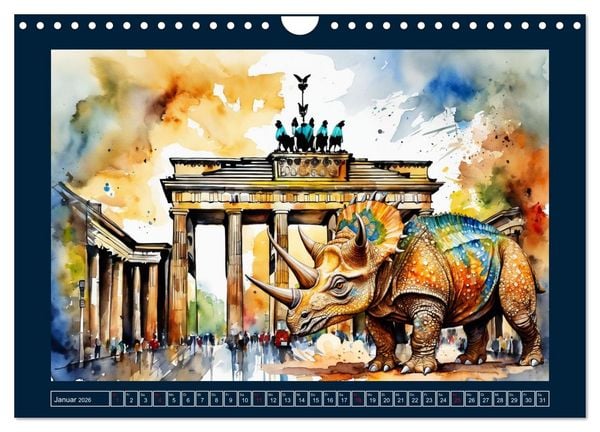 Produktbild: Dinosaurier erobern die Welt zur&uuml;ck (Wandkalender 2026 DIN A4 quer), CALVENDO Monatskalender