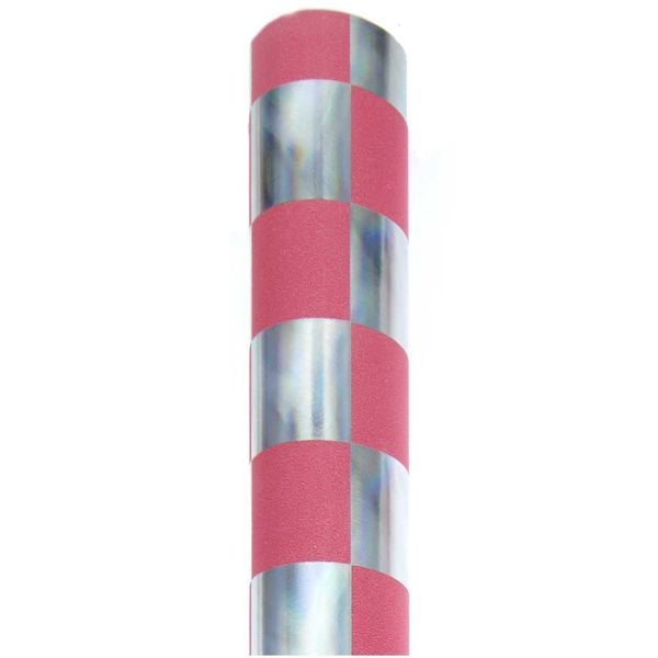 Geschenkpapier Schachbrett, Neon Pink/Silber,, 70cm x 2m, 80 gsm ungestrichenes Papier