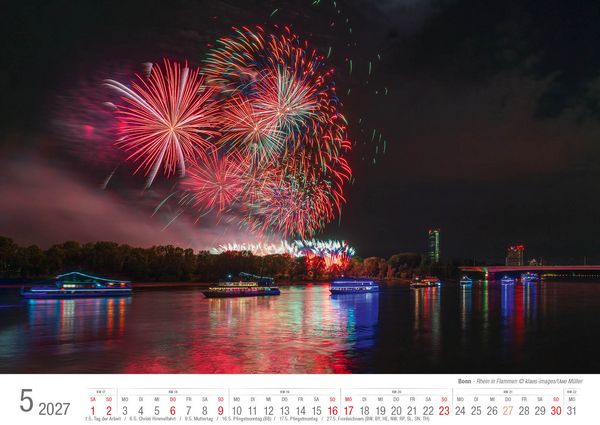 Produktbild: Bonn 2027 Bildkalender A3 quer, spiralgebunden