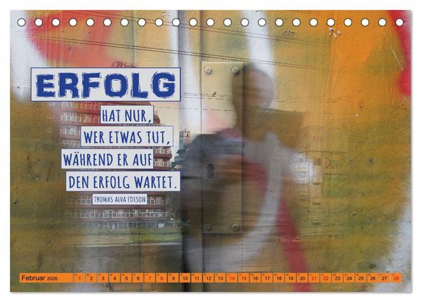 Produktbild: Erfolg hat 3 Buchstaben TUN (Tischkalender 2026 DIN A5 quer), CALVENDO Monatskalender