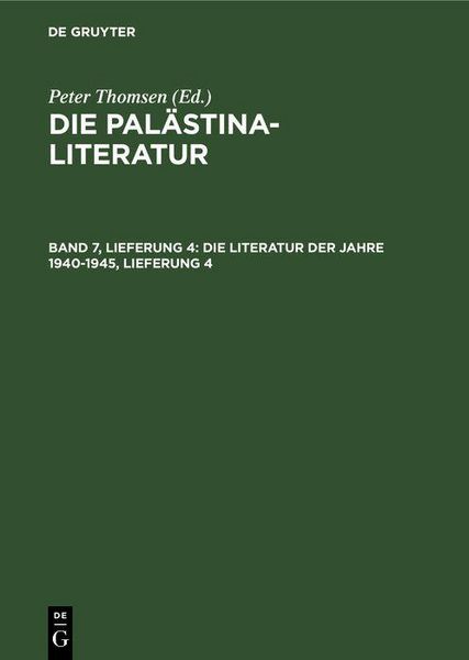 Produktbild: Die Literatur der Jahre 1940-1945, Lieferung 4