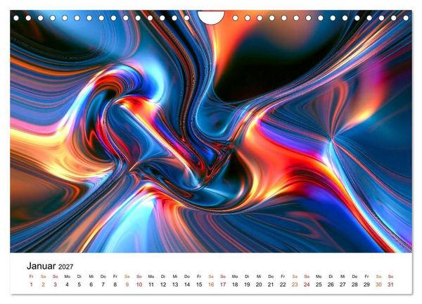 Produktbild: Spektrale Formwelten (Wandkalender 2027 DIN A4 quer), CALVENDO Monatskalender