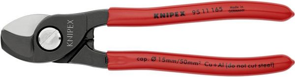 Produktbild: Knipex 95 11 165 Kabelschere Geeignet f&uuml;r (Abisoliertechnik) Alu- und Kupferkabel, ein- und mehrdr&auml;htig 15 mm 50 mm&sup2; 0