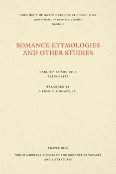 Produktbild: Romance Etymologies and Other Studies