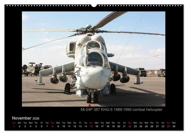 Produktbild: Airplanes and Helicopters of NVA 1957 - 1991 (High Quality Premium Wall Calendar 2026 DIN A2 landscape),CALVENDO 12 Month Wall Calendar