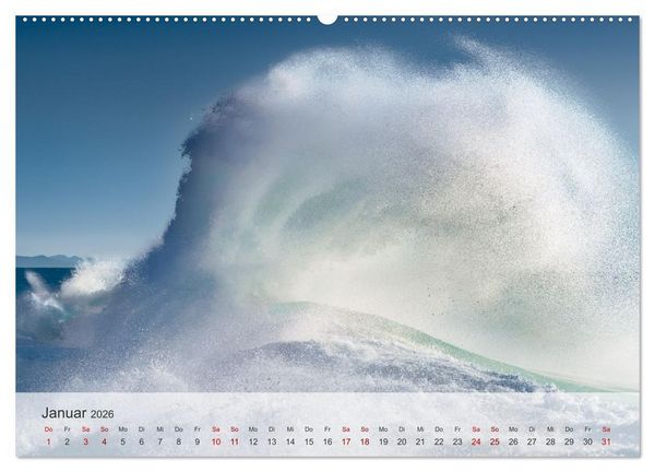 Produktbild: Azurblaue Horizonte - Die Sch&ouml;nheit des Meeres einfangen (hochwertiger Premium Wandkalender 2026 DIN A2 quer), Kunstdruck in Hochglanz