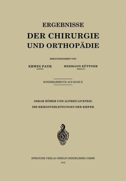 Produktbild: Die Kriegsverletzungen der Kiefer
