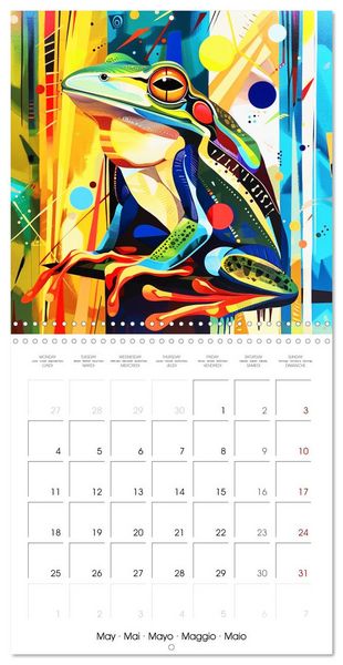 Produktbild: Symphonie animale color&eacute;e (Calendrier mural carr&eacute; 2026 30x30 cm) Calendrier double avec une page pour vos prises de notes