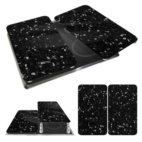 Produktbild: Herdabdeckplatte Universal Mod. Terrazzo, 2er Set, f&uuml;r alle Herdarten geeignet