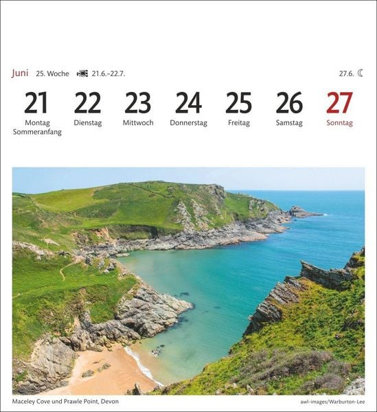 Produktbild: England Sehnsuchtskalender 2027 - Wochenkalender mit 53 Postkarten