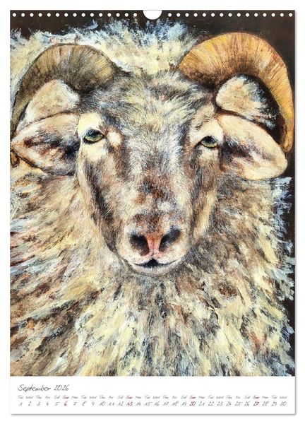 Produktbild: Painting meets animal spirit - Painted animal portraits (Wall Calendar 2026 DIN A3 portrait), CALVENDO 12 Month Wall Calendar
