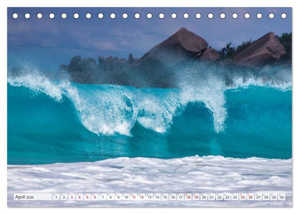 Produktbild: Inseln, Licht und Meer - die Seychellen (Tischkalender 2026 DIN A5 quer), CALVENDO Monatskalender