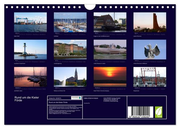 Produktbild: Rund um die Kieler F&ouml;rde (Wandkalender 2026 DIN A4 quer), CALVENDO Monatskalender