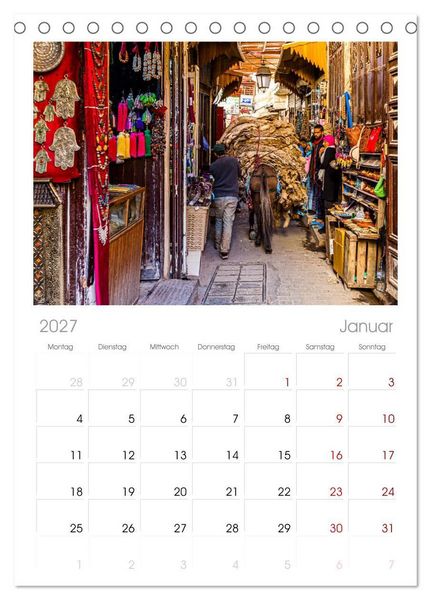 Produktbild: Tischplaner 2027 - F&egrave;s - Marokko wie im Mittelalter (A5 Tischkalender zum Aufstellen) CALVENDO