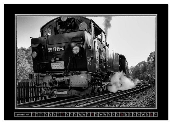 Produktbild: Unter Dampf - Mit der Pre&szlig;nitztalbahn durchs Erzgebirge (Wandkalender 2026 DIN A2 quer), CALVENDO Monatskalender