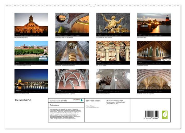 Produktbild: Toulousaine (Calendrier mural 2026 DIN A2 vertical) calendrier de bureau