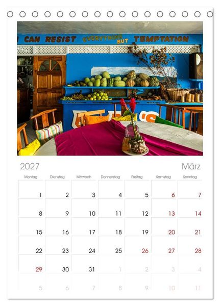 Produktbild: Tischplaner 2027 - Fr&uuml;chte der Karibik (A5 Tischkalender zum Aufstellen) CALVENDO