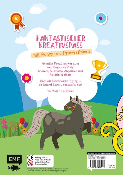 Produktbild: Mein bunter XXL-Ferienspa&szlig;: Ponys und Prinzessinnen &ndash; 3 Kreativb&uuml;cher im Bundle